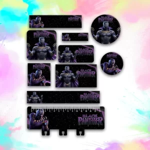 Etiqueta Escolar Pantera Negra Png e Pdf