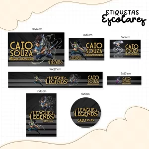 Etiqueta Escolar Tema League of Legends