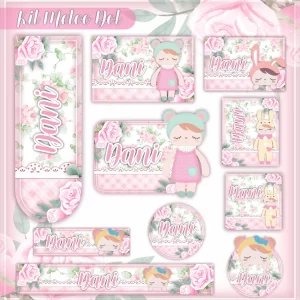 Etiqueta Escolar Tema Metoo Doll