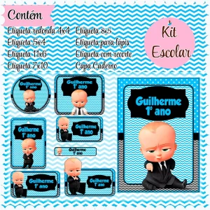 Etiqueta Escolar Tema Poderoso Chefinho