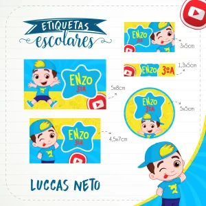 Etiqueta Tema Luccas Neto Studio e Pdf