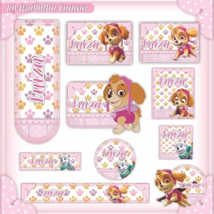Etiqueta Tema Patrulha Canina Menina