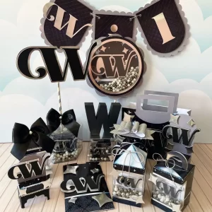 Festa Pronta Preto e Prata Studio, Png e Pdf