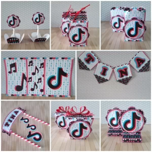 Festa Pronta TikTok Studio, Png e Pdf