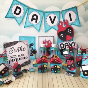 Festa Tema Video Game Studio, Png e Pdf
