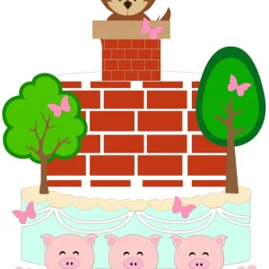 Festa Topo de Bolo 3 porquinhos Studio