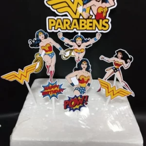 Molde Topo Bolo Mulher Maravilha Studio