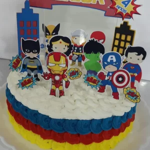 Molde Topo de Bolo Liga da Justiça Studio