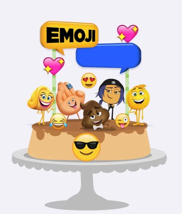 Tema Digital Topo de Bolo Emoji Studio