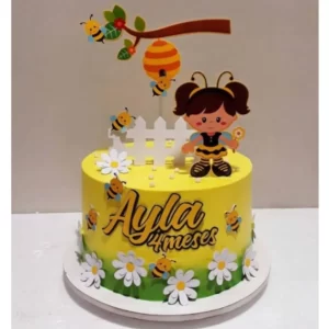 Tema Topo Bolo Abelhinha Studio