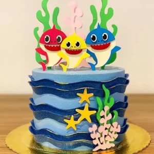 Tema Topo Bolo Baby Shark Studio