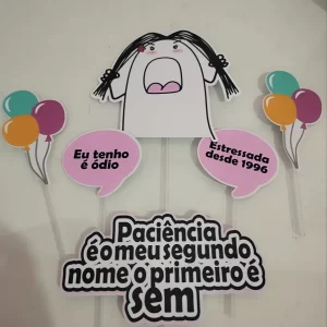 Tema Topo Bolo Flork Sem Paciência Studio