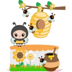 Tema Topo De Bolo Abelha Studio