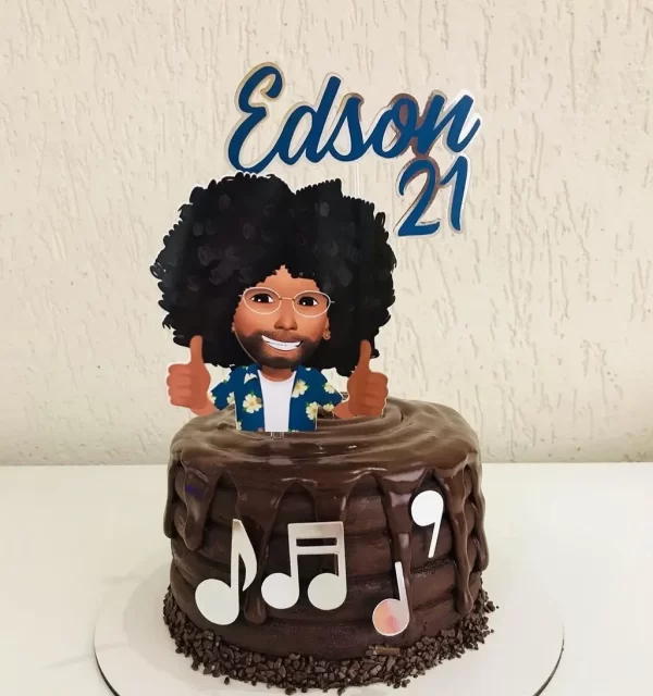 Tema Topo De Bolo Musico Caricatura Studio