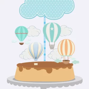 Tema Topo de Bolo Balão Studio