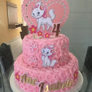 Tema Topo de Bolo Gatinha Marie Studio