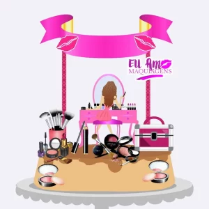 Tema Topo de Bolo Maquiagem Studio