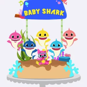 Topo Bolo Digital Baby Shark Studio