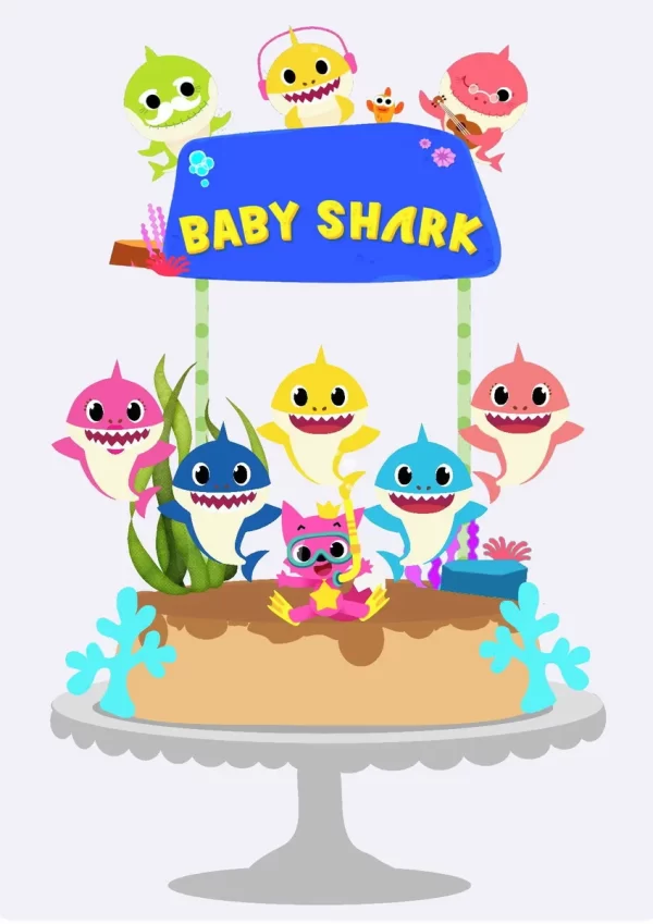 Topo Bolo Digital Baby Shark Studio