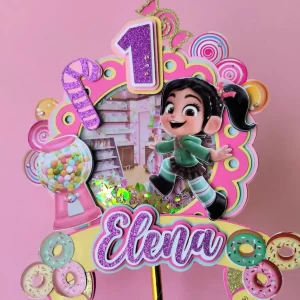 Topo Bolo Tema Vanelope Doces Studio