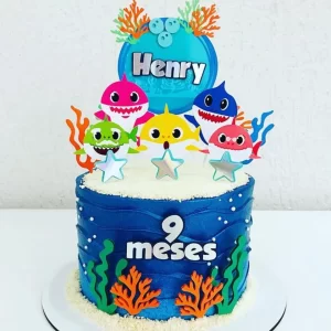 Topo de Bolo Digital Baby Shark Studio