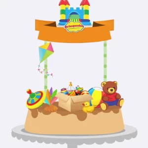 Topo de Bolo Digital Brinquedos Studio