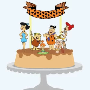 Topo de Bolo Digital Flintstones Studio