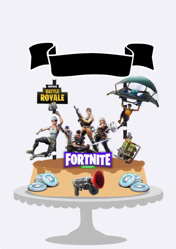 Topo de Bolo Digital Fortnite Studio