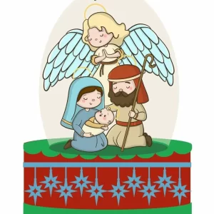 Topo de Bolo Digital Presépio Studio