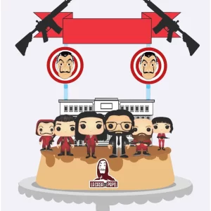 Topo de Bolo La Casa de Papel Studio