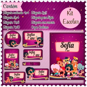 Etiqueta Escolar Anittinha Studio, Png e Pdf