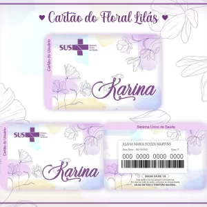 Arquivo Corte Cartão Sus Floral Lilás