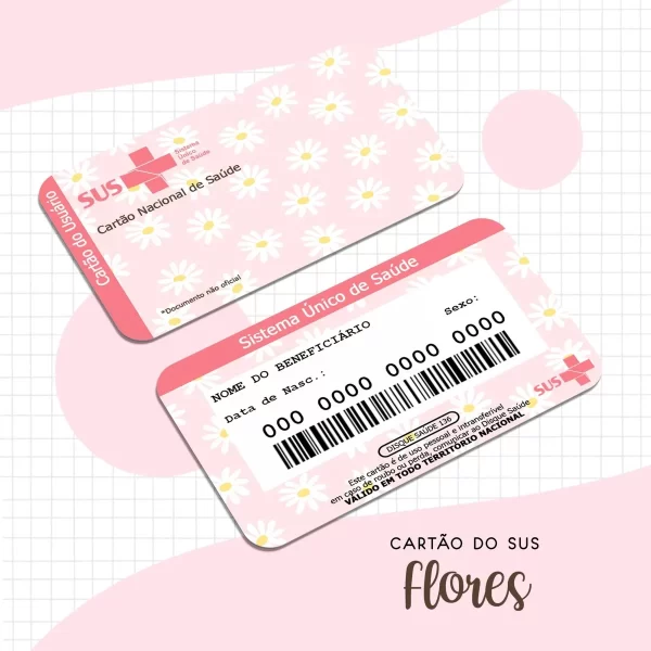 Arquivo Digital Cartão Sus Adulto Flores