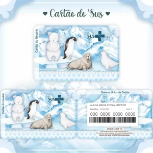 Arquivo Digital Cartão Sus Bichinhos no Gelo