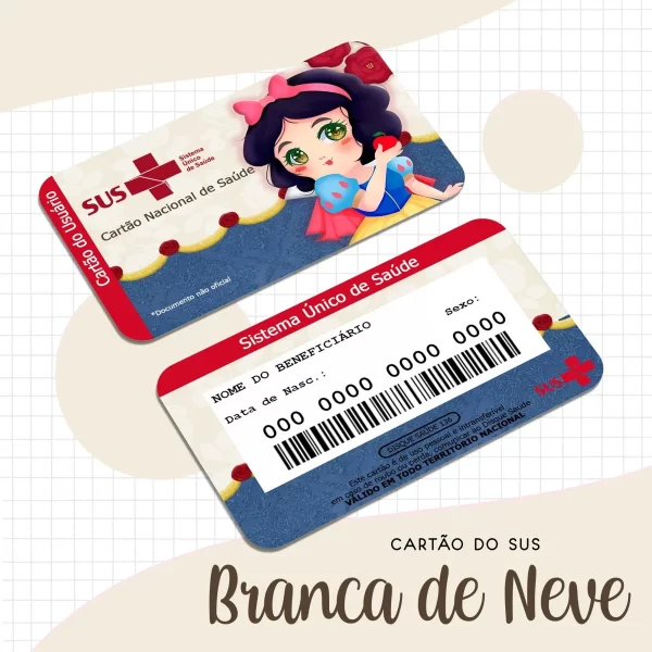 Arquivo Digital Cartão Sus Branca de Neve