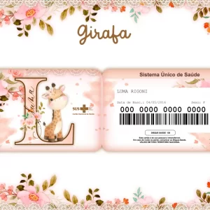 Arquivo Digital Cartão Sus Girafinha