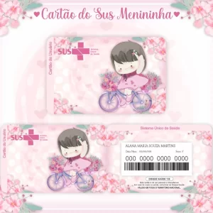 Arquivo Digital Cartão Sus Menininha Bicicleta