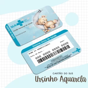 Arquivo Digital Cartão Sus Ursinho Aquarela