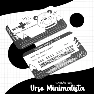 Arquivo Digital Cartão Sus Urso Minimalista