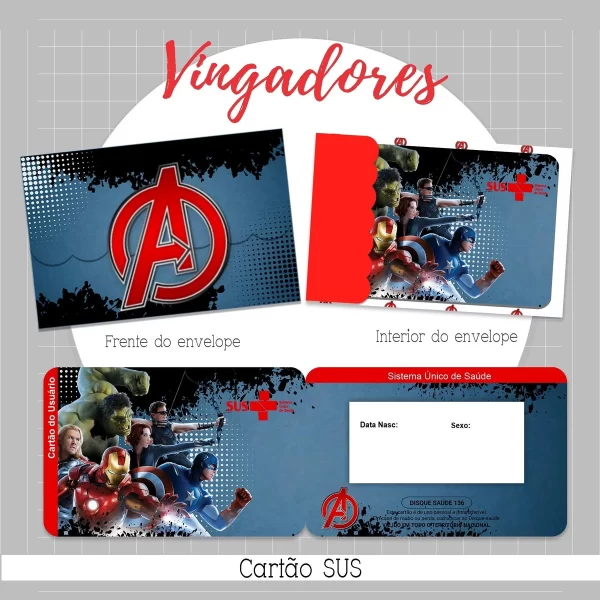 Arquivo Digital Cartão Sus Vingadores