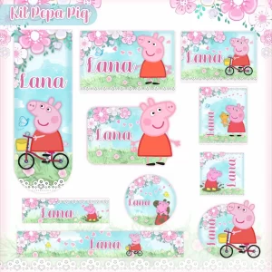 Arquivo Digital Etiqueta Escolar Porquinha