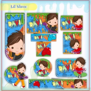 Arquivo Digital Etiqueta Escolar Slime