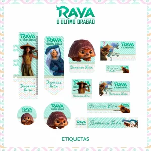 Arquivo Etiqueta Escolar Raya Png e Pdf