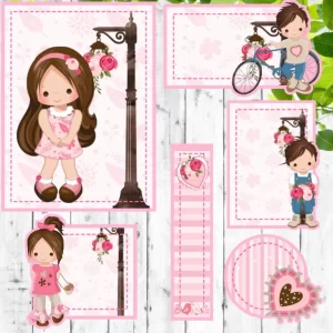 Etiqueta Escolar Valentine's Day Studio