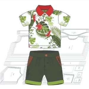 Gabarito Conjunto Gola Polo e Bermuda Infantil