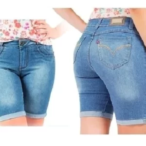 Gabarito Costura Bermuda Jeans Feminina