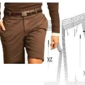 Gabarito Costura Bermuda Social Masculino