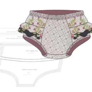 Gabarito Costura Calcinha Babado Bebê