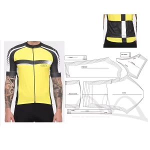 Gabarito Costura Camiseta Ciclista Raglan
