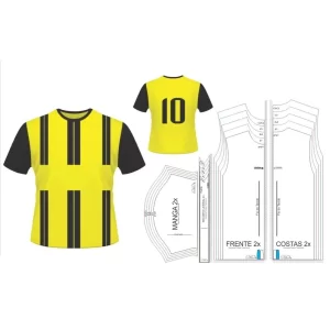 Gabarito Costura Camiseta Futebol